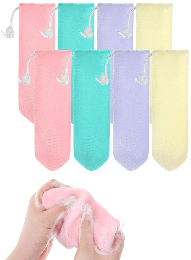 Zelphvt 8 Pcs Mesh Soap Bags for Soap Bars Exfoliating Soaps Net for Bar Soaps Saver Bag for- Facial Cleaning Body Wash Tool Shower Holder - Image 1